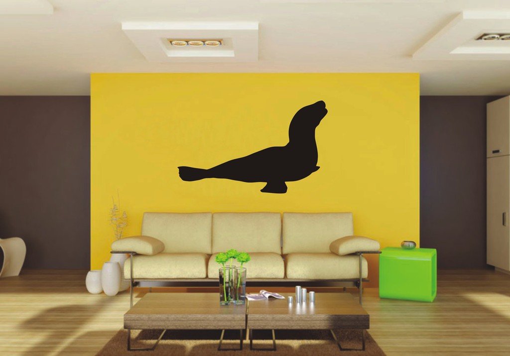 Picniva Sea Lion Sty4 Vinyl Wall Decal, Approx 22 x 13.65 in, Removable