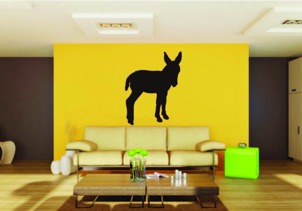 Picniva Donkey Sty1 Vinyl Wall Decal, Approx 22 x 28.6 in, Removable