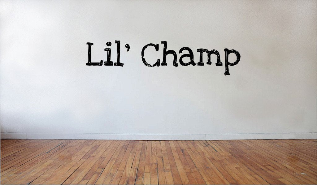 Picniva Lil Champ Removable Vinyl Wall Decal, 23 x 6 in