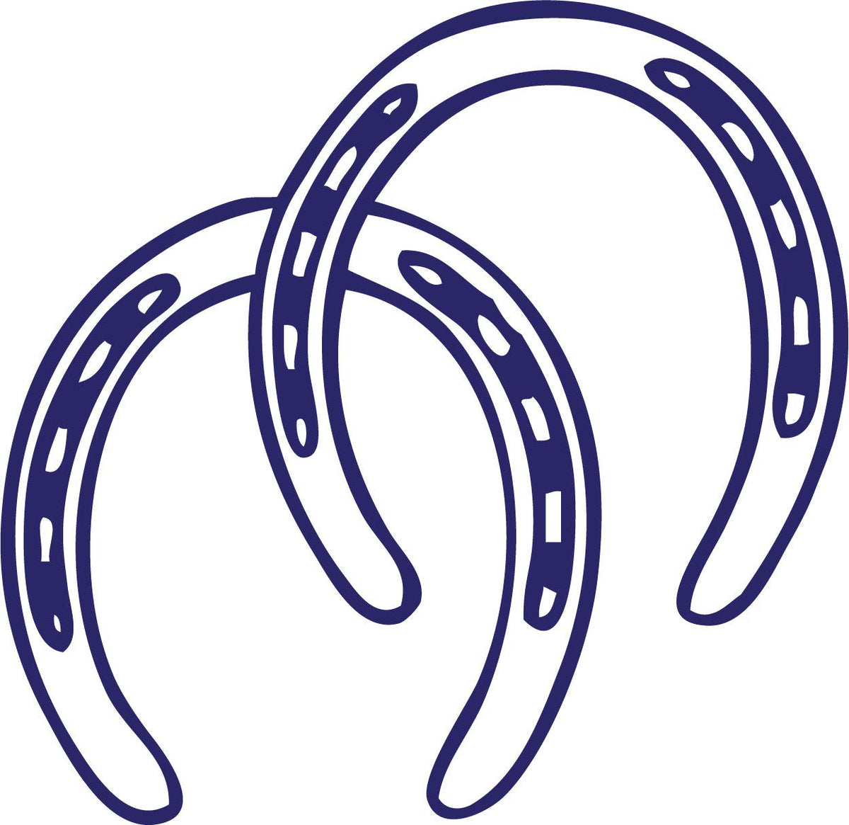 Decaltor Horseshoes Vinyl Decal for Car Window Laptop, 5 in