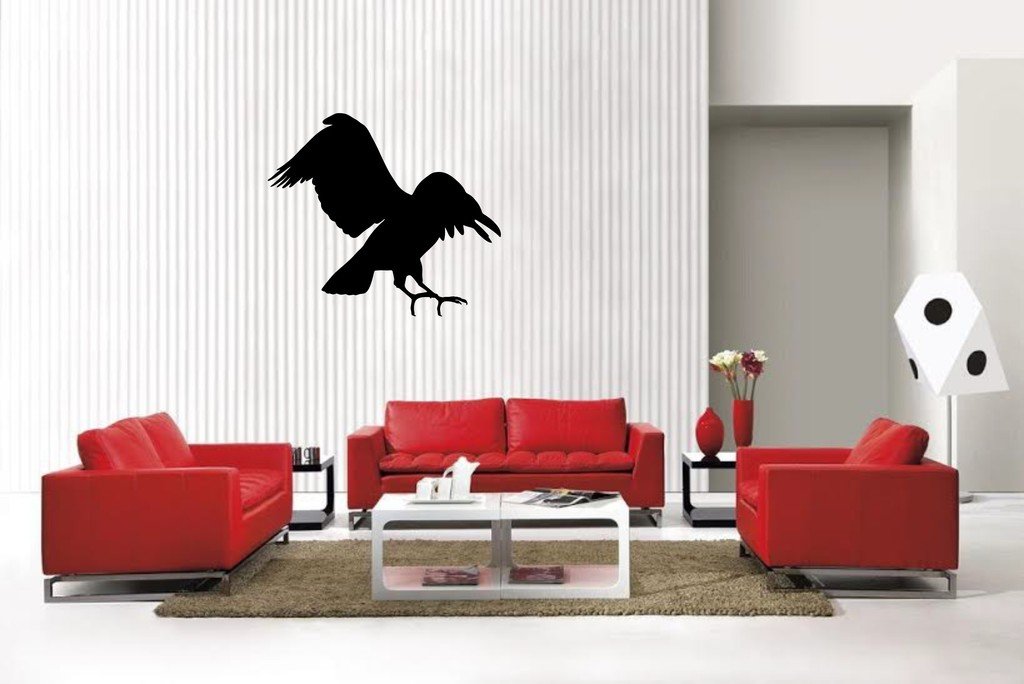 Picniva Crow Style5A Decal Sticker for Truck Notebook