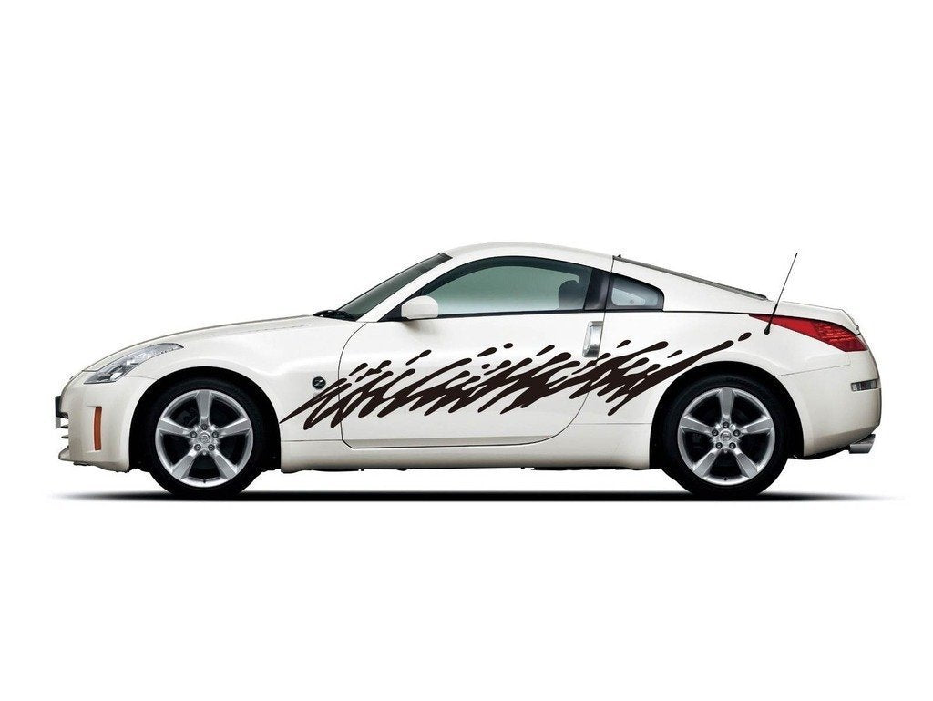 Picniva Style 72 Racing Side Stripe Vinyl Decals, 11 x 55 in, 2 Pc