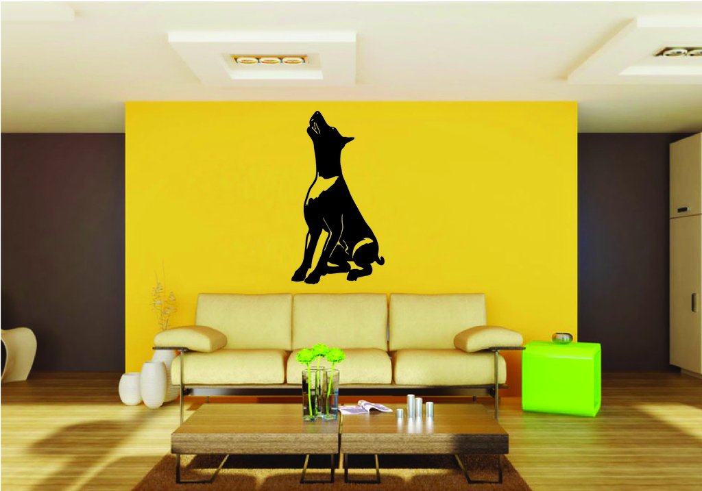 Picniva Doberman Dog Style 2 Removable Vinyl Wall Decal