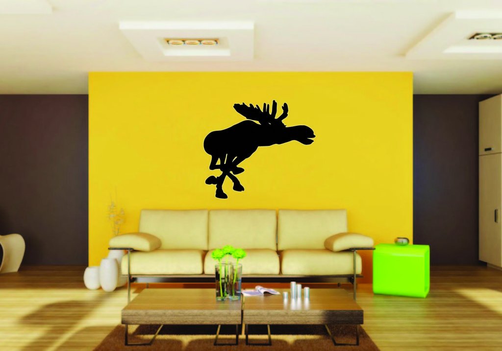 Picniva Moose Style 7a Removable Vinyl Wall Decal