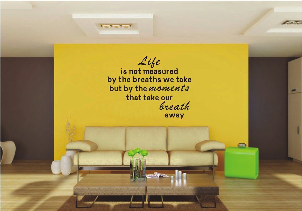 Picniva 22x16.53 Life is Not Measured by The Vinyl Wall Decal Motivational