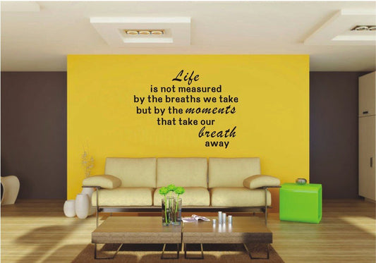 Picniva 22x16.53 Life is Not Measured by The Vinyl Wall Decal Motivational