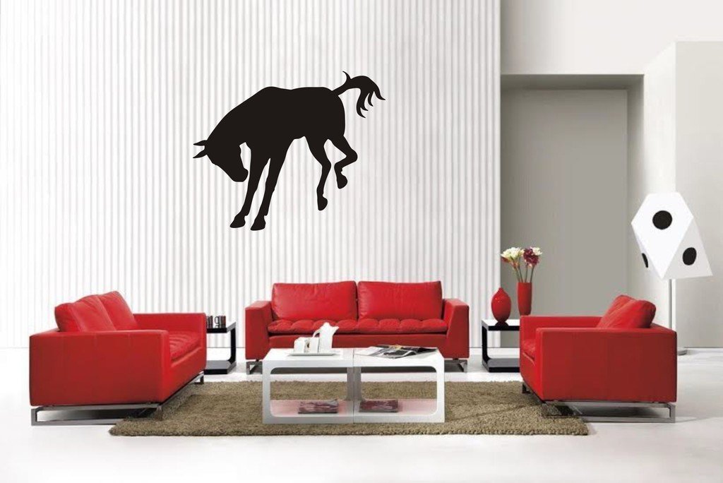 Picniva Horse Style 72 Vinyl Wall Decal, Matte Black, 22 x 18.18 in