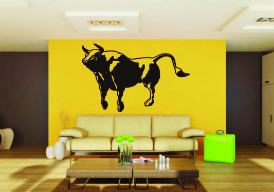 Picniva Bull Sty5 Vinyl Wall Decal, Approx 22 x 15.4 in, Removable