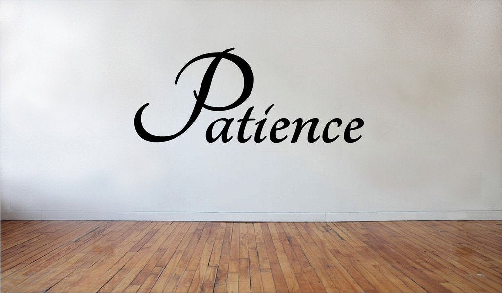 Picniva Patience Removable Vinyl Wall Decal, 23 x 10 in