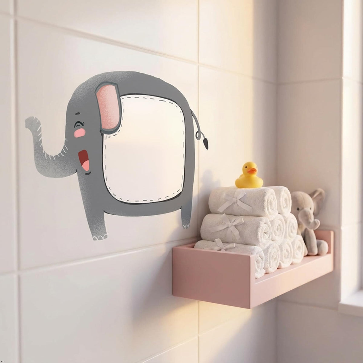 Picniva Elephant Nursery Wall Decals - 22 Inch Removable Peel & Stick Vinyl
