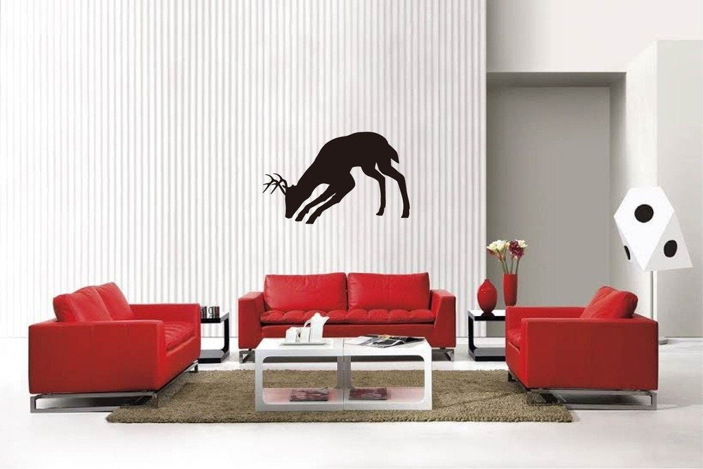 Picniva Matte Black Buck Style 33a Vinyl Wall Decal Deer Hunting Decor