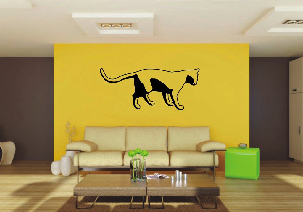 Picniva 22x9.26 Cat Style 21 Vinyl Wall Decal Breed
