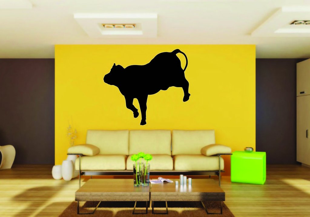 Picniva Cow Sty4a Vinyl Wall Decal, Approx 22 x 19.8 in, Removable
