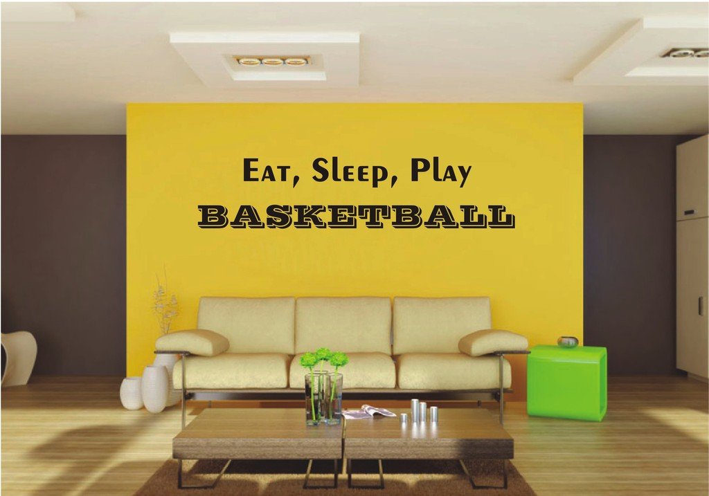 Picniva 22x5 Eat Sleep Play Basketball Big Sports Vinyl Wall Decal W2705
