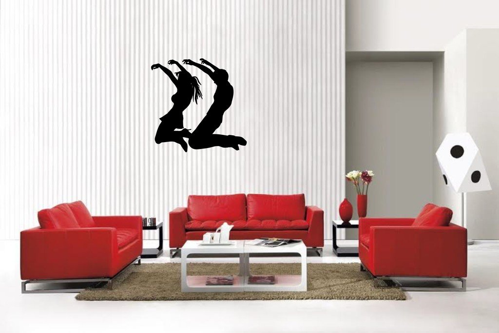 Picniva Matte Black Dancing Style 27 Vinyl Wall Decal Music Dance Decor