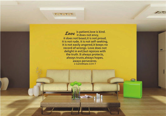 Picniva Love Is Patient Bible Passage Wall Decal