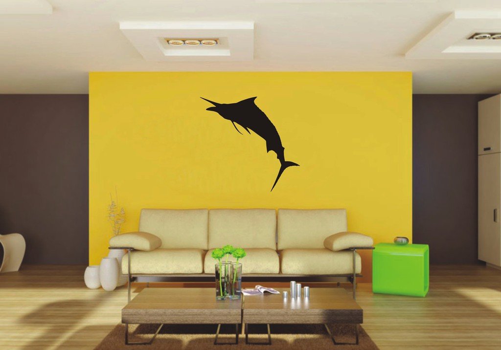 Picniva Marlin Sty8a Vinyl Wall Decal, Approx 23.11 x 22 in, Removable