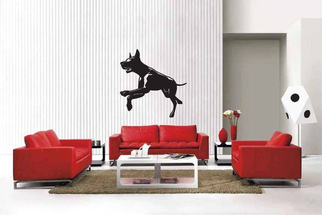 Picniva Matte Black Doberman Style 6 Vinyl Wall Decal Canine Decor
