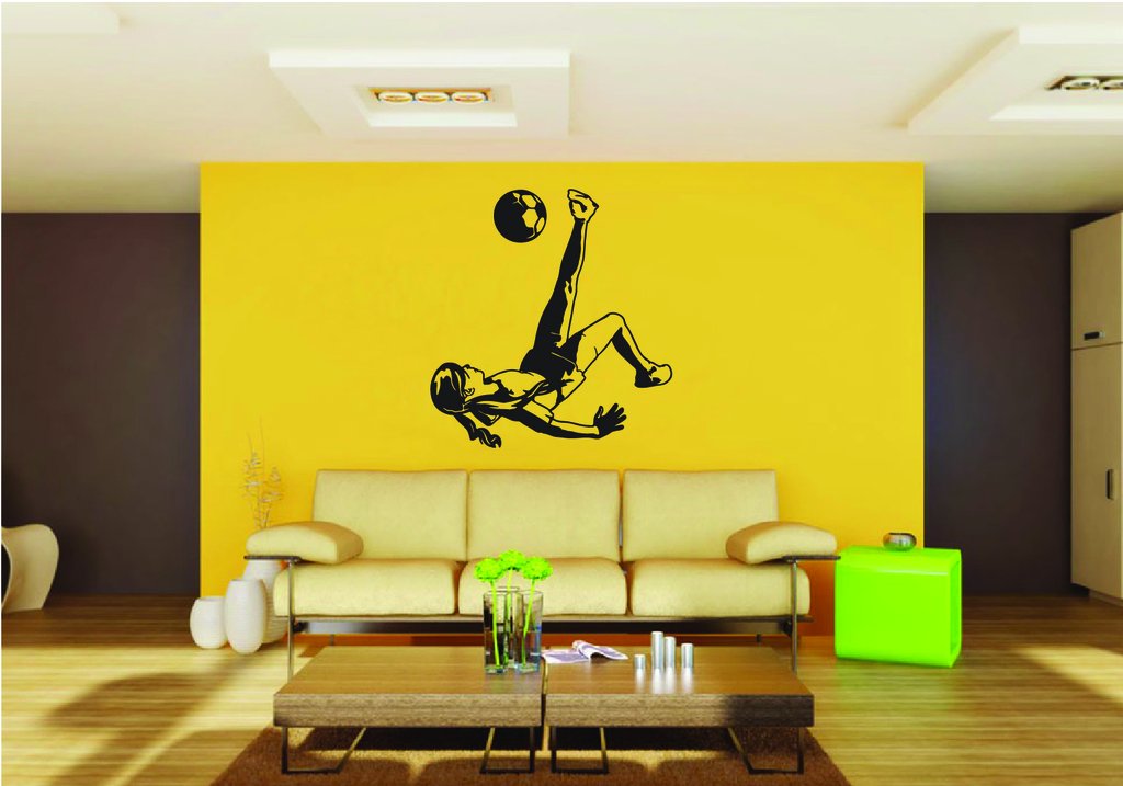 Picniva Soccer Girl Style 36 Removable Vinyl Wall Decal
