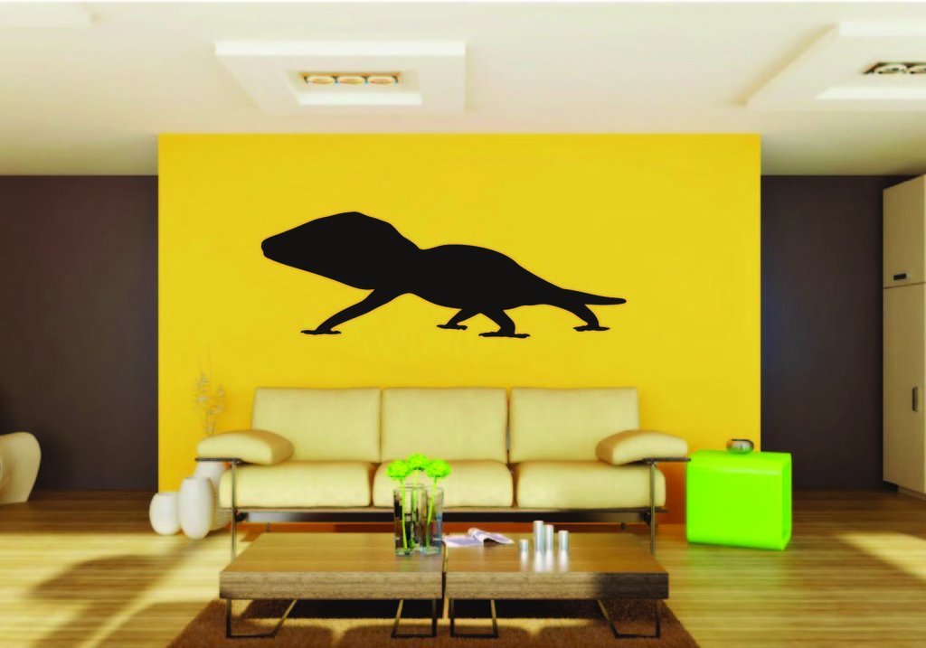 Picniva Gecko Sty5 Vinyl Wall Decal, Removable, Home Decor, Illustrated Art