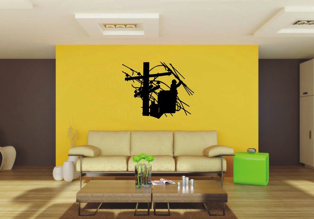 Picniva 22x17.5 Lineman Style 1 Vinyl Wall Decal Trade