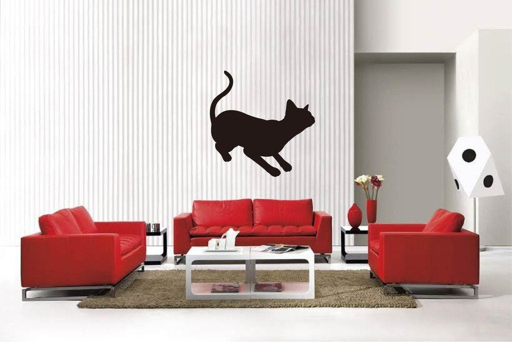 Picniva Matte Black Siamese Cat Style 25 Vinyl Wall Decal Pet Decor