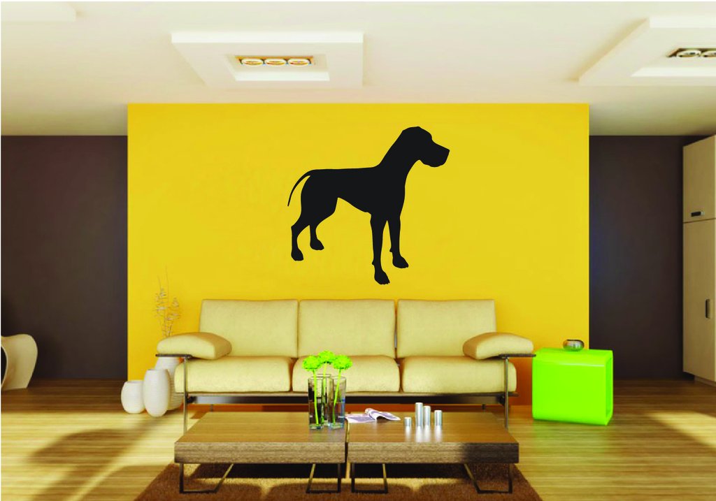 Picniva Great Dane Dog Style 1a Removable Vinyl Wall Decal