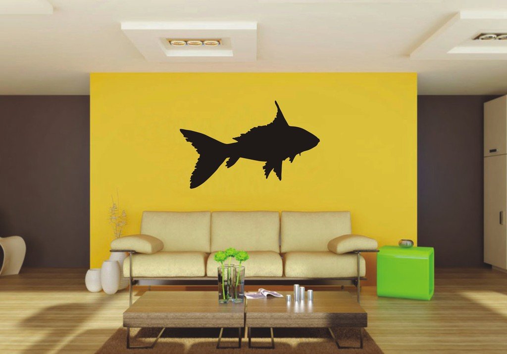 Picniva Koi Fish Sty05a Vinyl Wall Decal, Approx 34.87 x 22 in, Removable