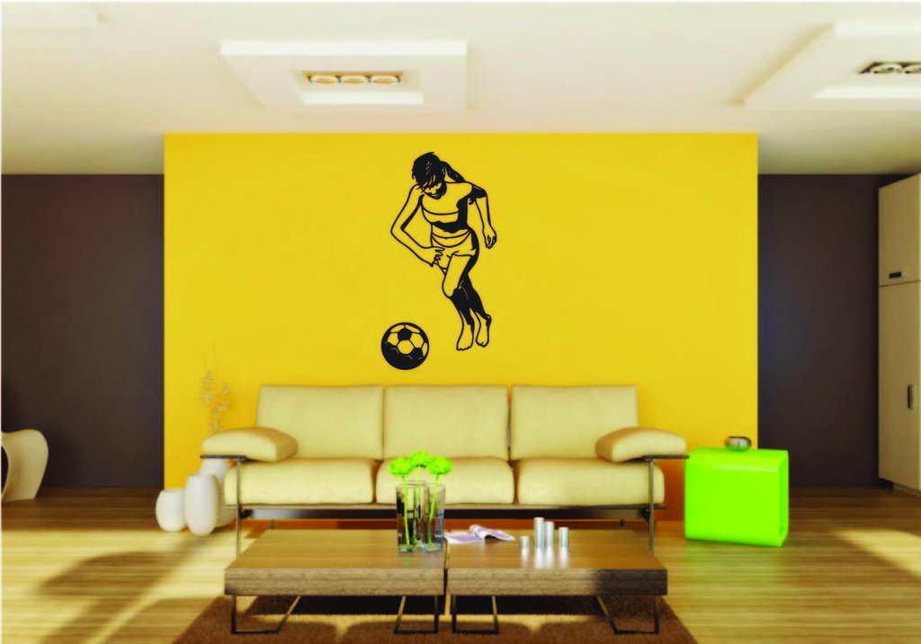 Picniva Soccer Girl Style 14 Removable Vinyl Wall Decal