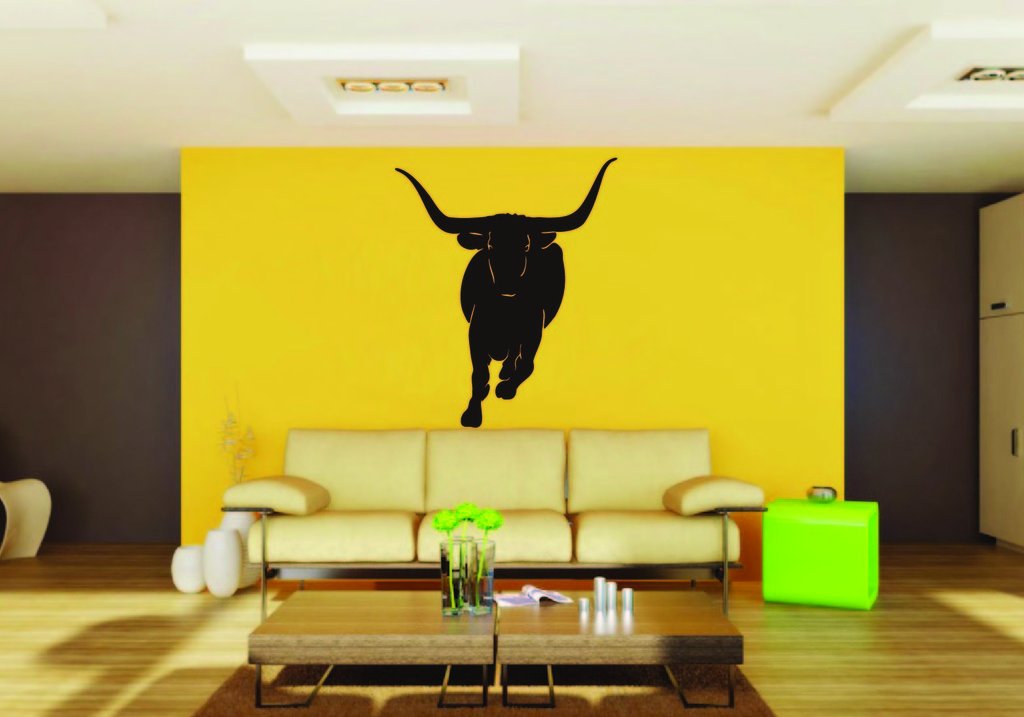 Picniva Cattle Sty24 Vinyl Wall Decal, Approx 22 x 26.4 in, Removable
