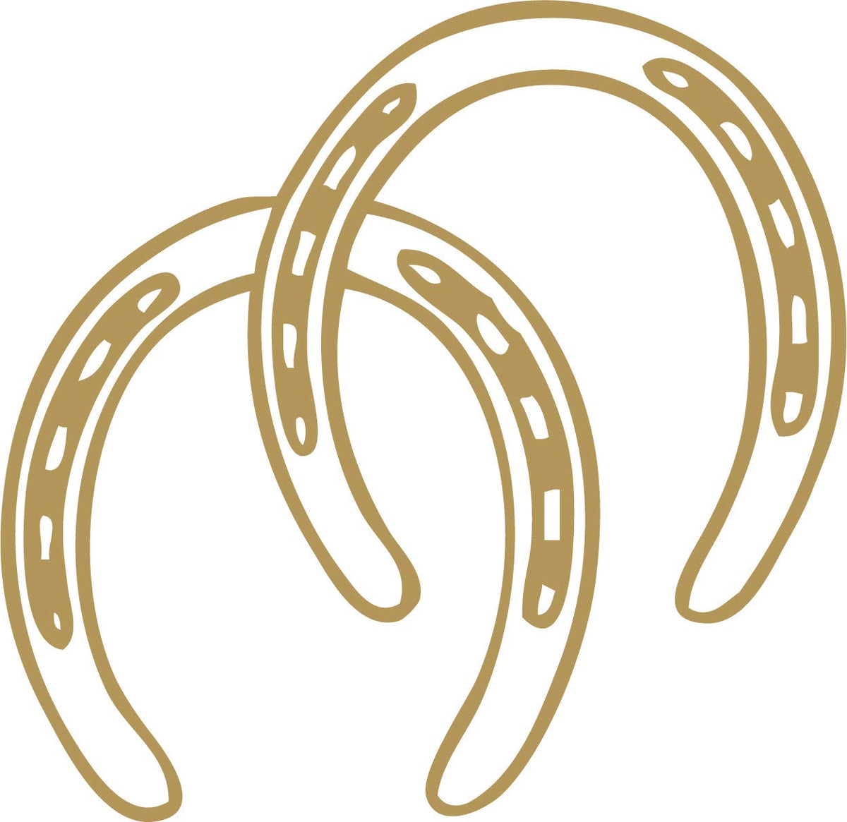 Decaltor Horseshoes Vinyl Decal for Car Window Laptop, 5 in