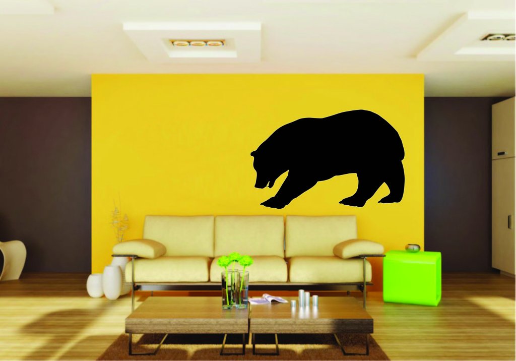 Picniva Bear Sty13 Vinyl Wall Decal, Approx 22 x 14.19 in, Removable