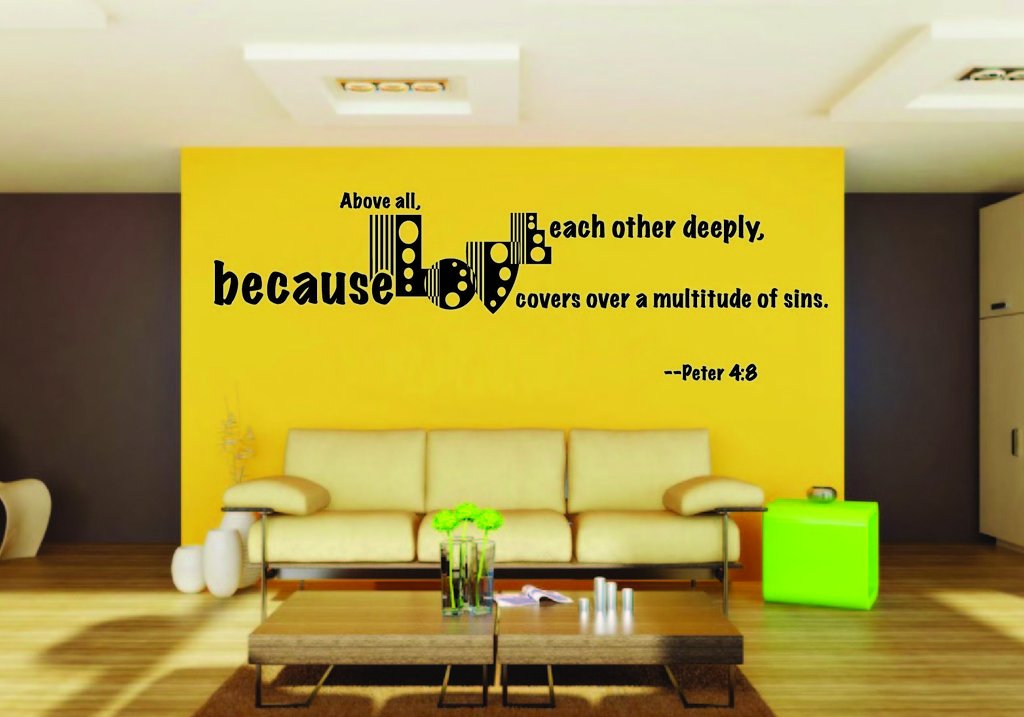 Picniva Peter 4:8 Scripture Removable Vinyl Wall Decal