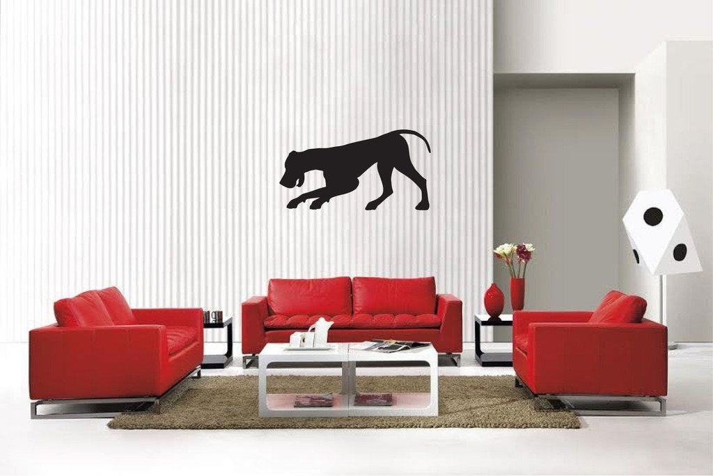 Picniva Matte Black Great Dane Style 26a Vinyl Wall Decal Canine Decor