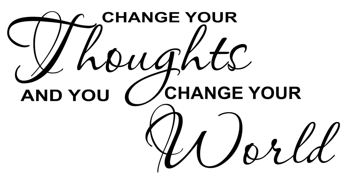Picniva Change Your Thoughts Change Your World Wall Decal, 45 x 22 in