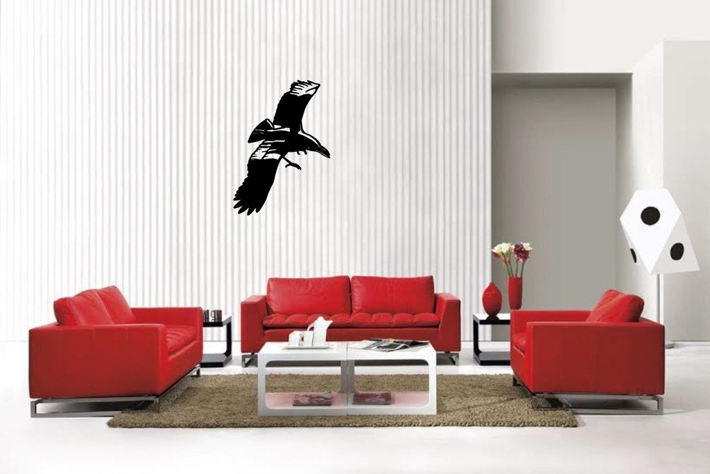 Picniva Crow Style8 Decal Sticker for Truck Notebook
