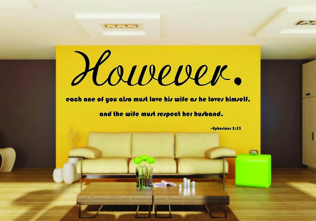Picniva Ephesians 5:33 Scripture Removable Vinyl Wall Decal