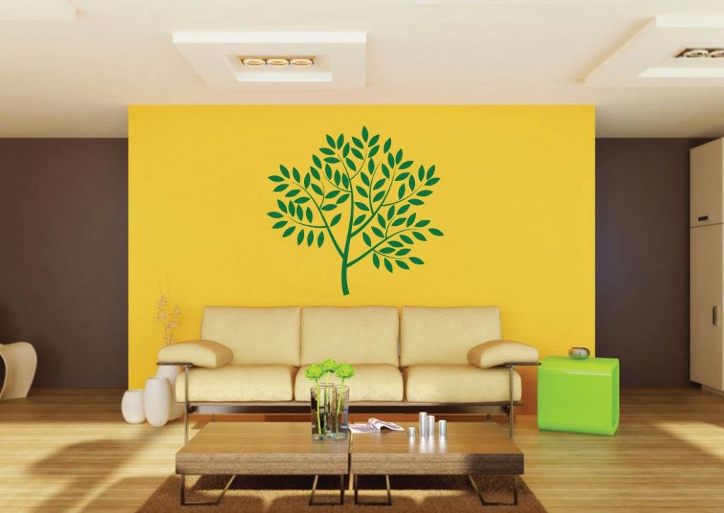 Picniva Green Family Tree Removable Vinyl Wall Decal Genealogy Heritage Art - Color: Green