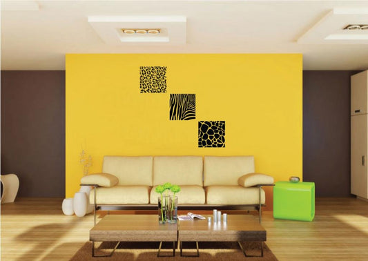Picniva 3 Zebra Pendants Removable Vinyl Wall Decal Animal Print Safari Art - Color: 3 pendants