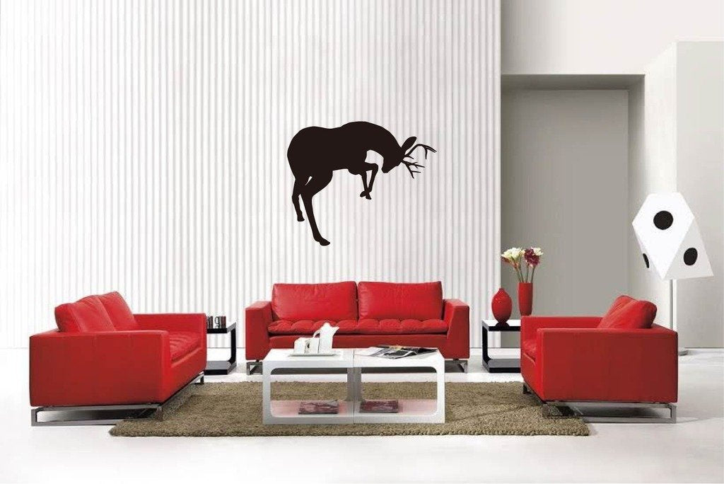 Picniva Matte Black Buck Style 29a Vinyl Wall Decal Deer Hunting Decor