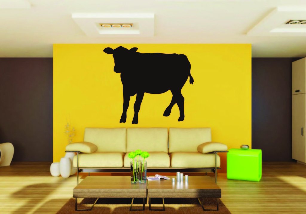 Picniva Cow Sty63 Vinyl Wall Decal, Approx 22 x 19.8 in, Removable