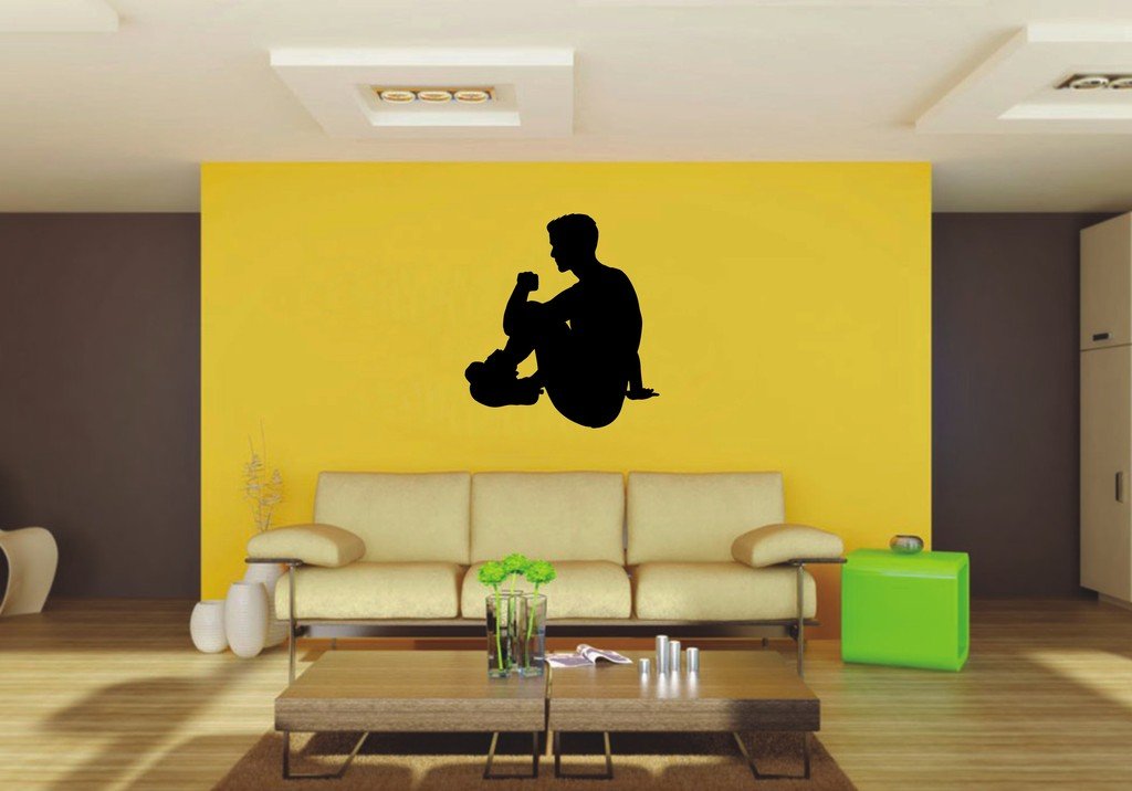 Picniva Sitting Style 4 Wall Decal Figure Silhouette Decor