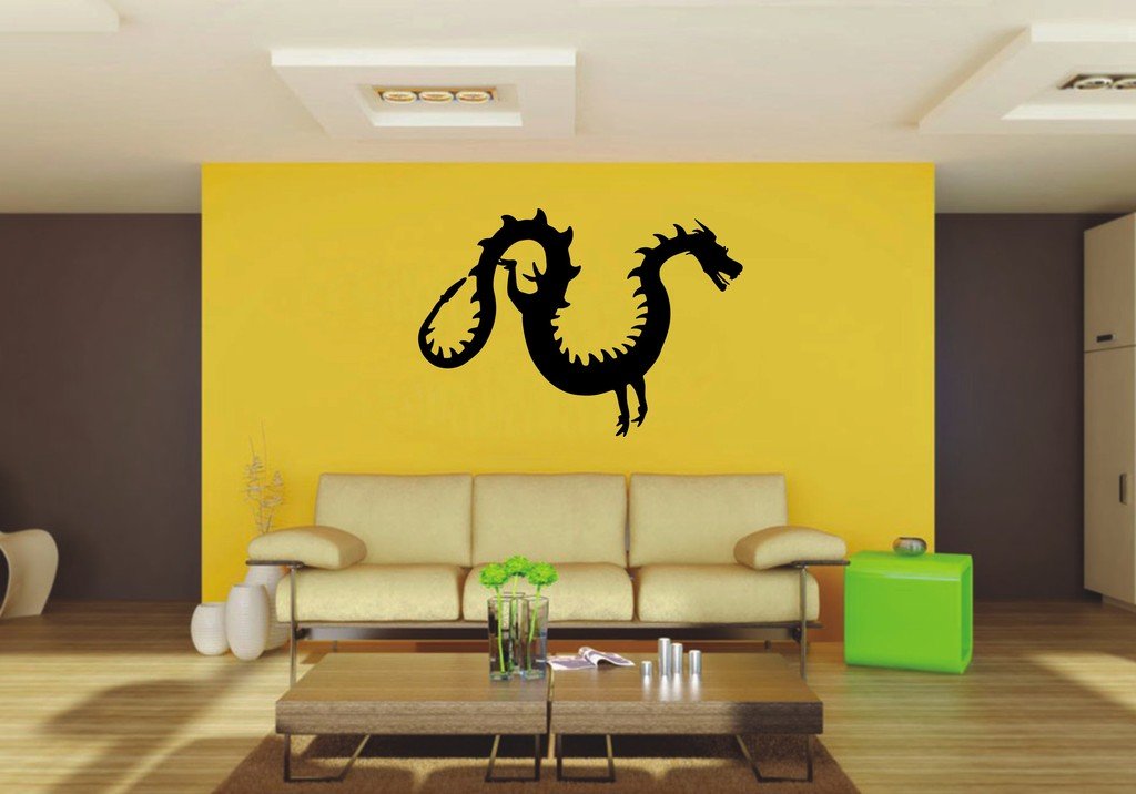 Picniva 22x15.46 Orient Dragon Style 15 Vinyl Wall Decal Fantasy Decor
