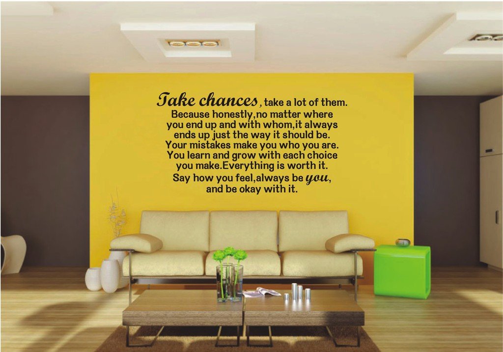Picniva 22x11.85 Take Chances a Lot of Them Vinyl Wall Decal Motivational