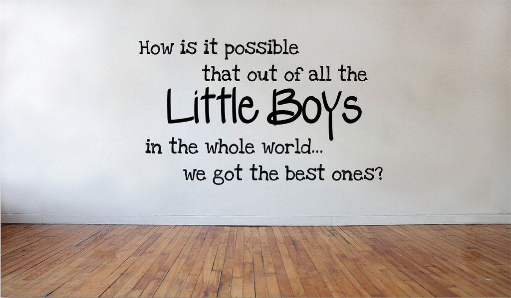 Picniva How is it Possible That Out Removable Vinyl Wall Decal, 23 x 15 in