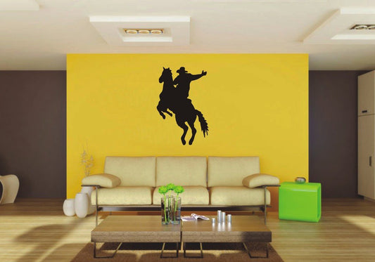 Picniva Horse Rider Sty14 Vinyl Wall Decal, Approx 22 x 33.2 in, Removable