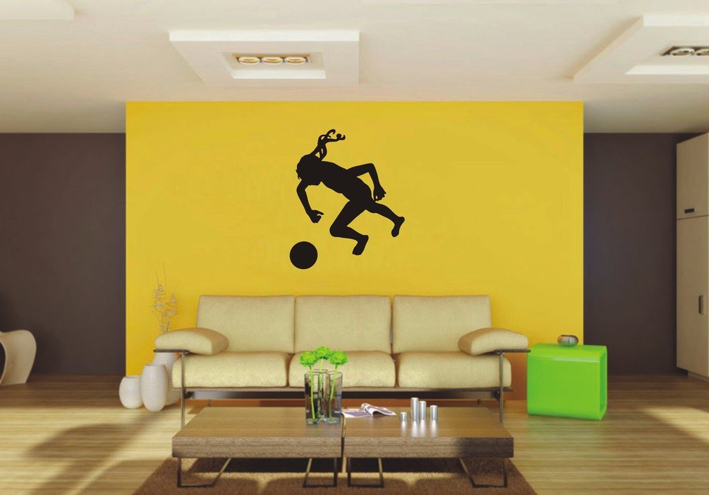 Picniva Soccer Girl 12a Wall Decal Sports Decor