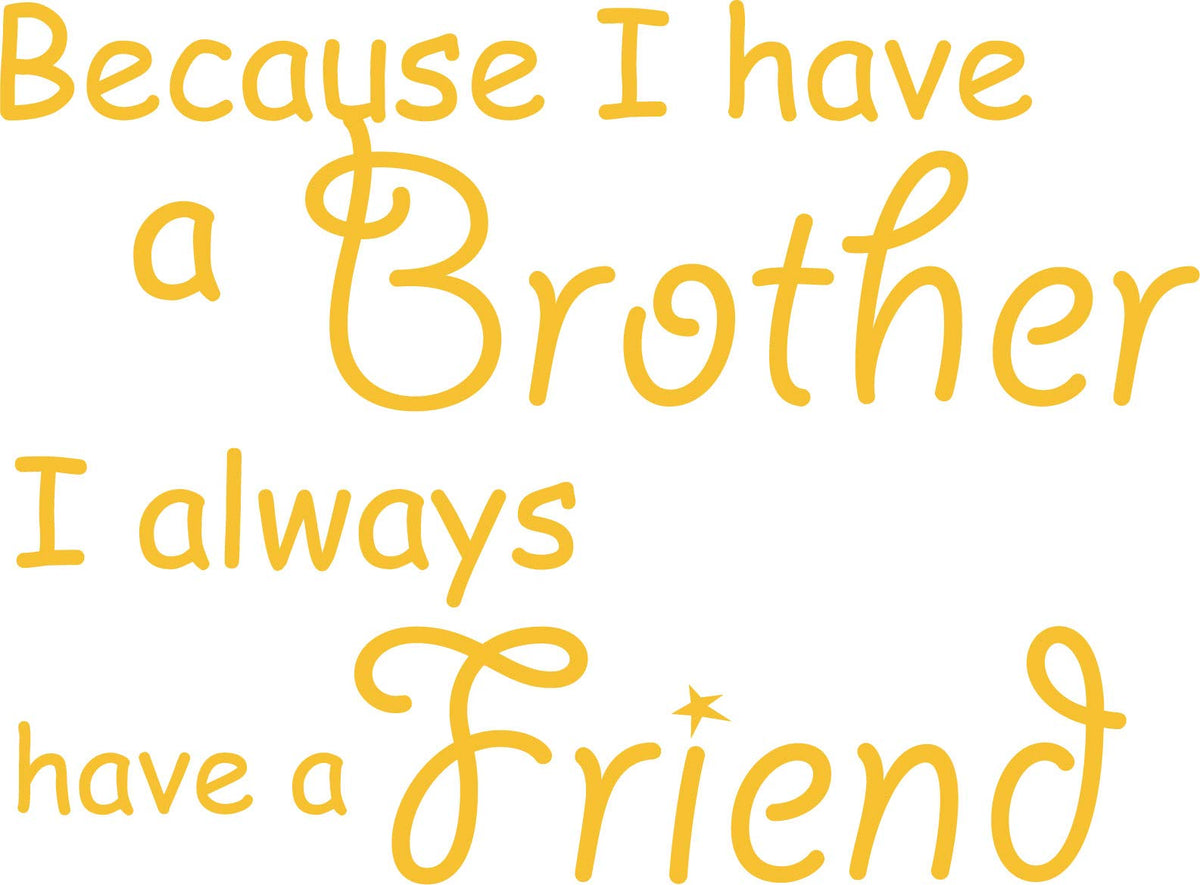 Decaltor Brother Friendship Wall Decal