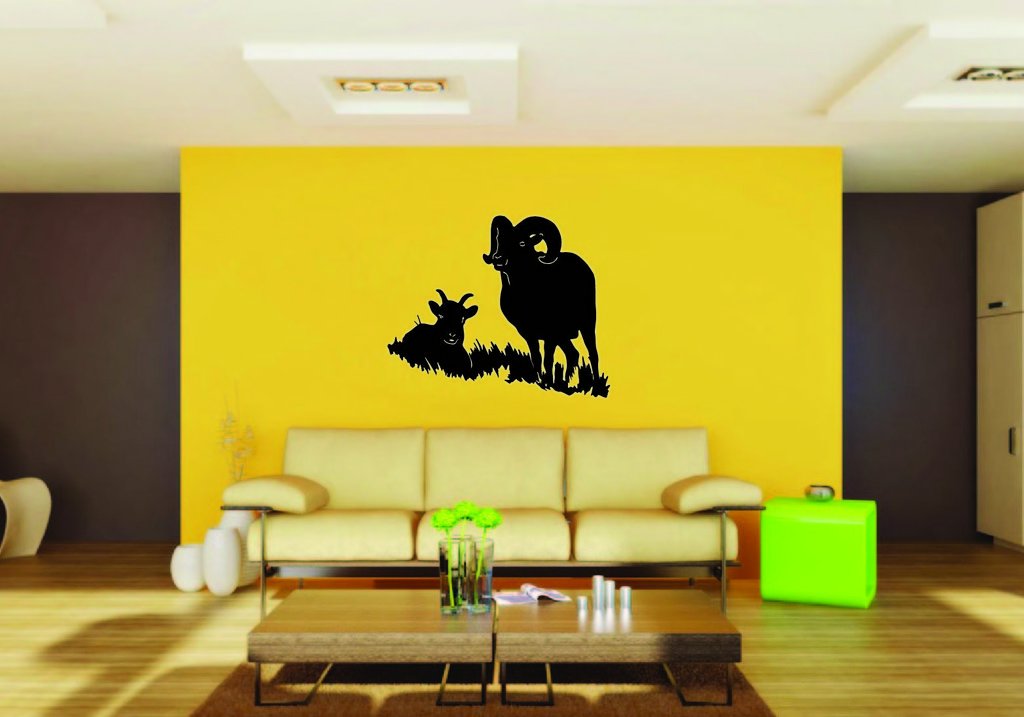 Picniva Ram Family Style 1 Removable Vinyl Wall Decal