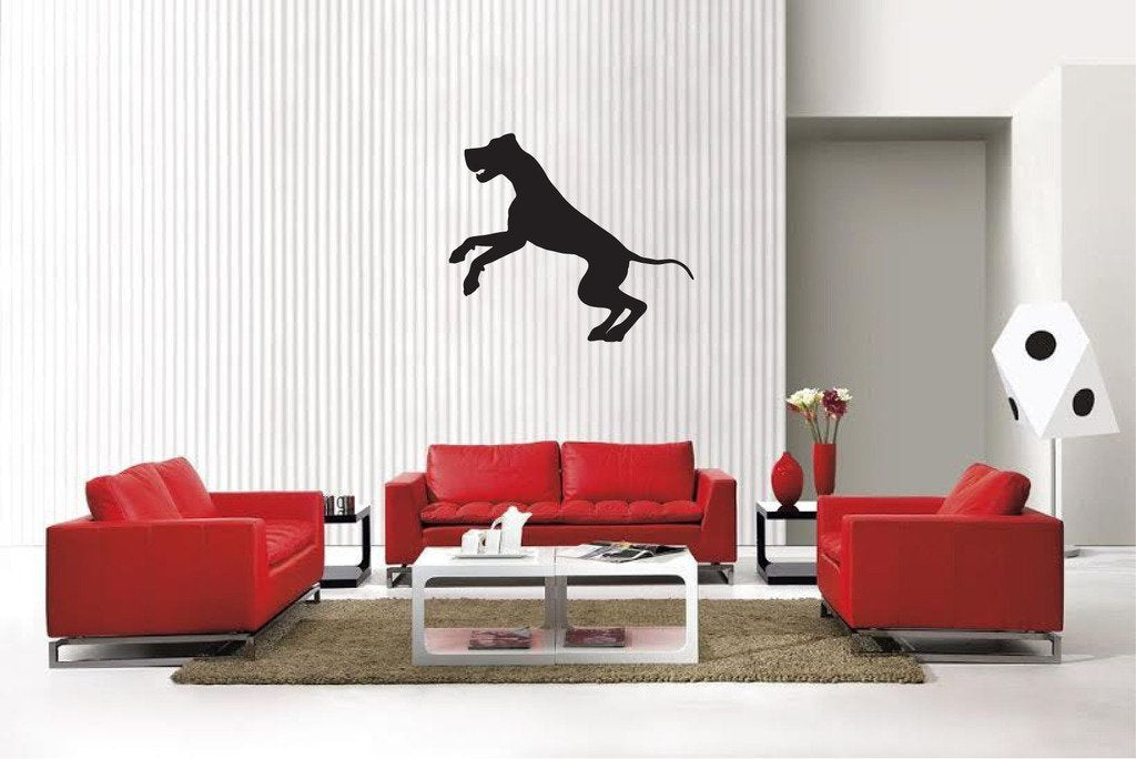 Picniva Matte Black Great Dane Style 25a Vinyl Wall Decal Canine Decor
